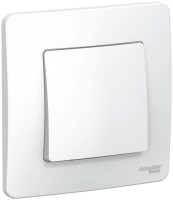 Одноклавишный переключатель скрытой установки 10А 250В Systeme Electric Blanca BLNVS010601, БЕЛЫЙ