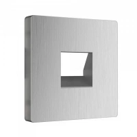 Телефонная розетка rj 11 серебряная рифленая Werkel W1182001 + W1192009