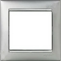 Рамка одноместная алюминий-серебро 770351 Legrand Valena