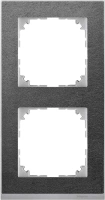Рамка 2-постовая Schneider Electric M-Pure Merten Systeme M, сланец/алюминий MTN4020-3669