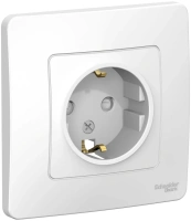 Розетка скрытой установки с заземляющим контактом и шторками 16A 250В Systeme Electric Blanca BLNRS001111, БЕЛЫЙ