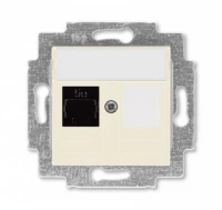 Интернет розетка rj45 5 категория ABB Levit слоновая кость - белый 2CHH295117A6017