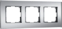Рамка из стекла на 3 поста Werkel Senso серебряный soft-touch W0033106