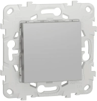 Переключатель 1-клавишный схема 6 10 AX 250 В Unica NEW Schneider Electric алюминий NU520330