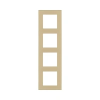 Рамка 4-постовая, стекло золотой Brionilux серия G (GGR4GD)