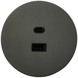 Розетка USB внутр. монтажа АРТ (антрацит) Salvador ART EU020112