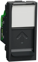 Розетка компьютерная RJ45 одиночная категория 5е UTP 1 модуль Unica Modular Schneider Electric NU341054 антрацит