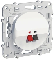 Аудиорозетка Odace Schneider Electric белый S52R487