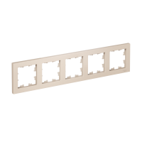 Рамка 5-постовая универсальная Systeme Electric AtlasDesign, БЕЖЕВЫЙ ATN000205
