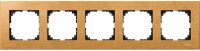 Рамка деревянная 5-постовая Merten M-Elegance Schneider Electric MTN4055-3470, бук