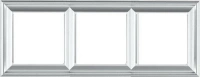 Рамка 3-пост цт. алюминий Jung Eco Profi Deco EPD483AL