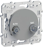 Розетка R-TV/SAT индивидуальная Odace Schneider Electric алюминий S53R454