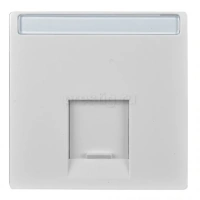 Лицевая панель 1-постовая для розетки со шторками с полем для надписи Schneider Electric Merten Systeme M, полярно-белый MTN469819