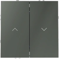 Выключатель для жалюзи 10А Voltum S70 титан Soft touch пластик (VLS0207M + VLS002506)