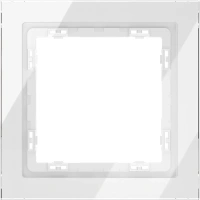 Рамка стеклянная на 1 пост Voltum S70 белый глянцевая (VLS110101)