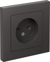 Розетка без заземления 16А Systeme Electric Atlas Design, БАЗАЛЬТ ATN001440