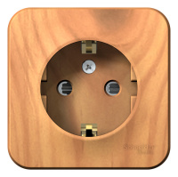 Розетка с заземляющим контактом и шторками с изолирующей пластиной 16A 250В Systeme Electric Blanca BLNRA011115, Ясень