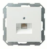 Розетка компьютерная одинарная RJ45 6-й кат. GIRA пластик белый глянцевый EPUAE8UPOK6 | 0270112