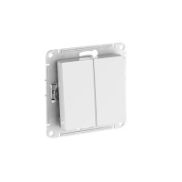 Выключатель 2-клавишный Systeme Electric AtlasDesign AQUA, IP44, сх.5, 10АХ, мех., быстрозажим. клем., БЕЛЫЙ ATN440151S