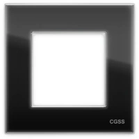 Стеклянная рамка 1 пост CGSS цв. Черный GL-P101-BC