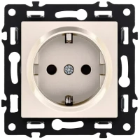 Розетка штепсельная 16A/250 В, со шторкой Кашемир бархат Brionilux серия G Plast (GP014CM)
