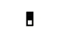 Панель вертикальная на два поста с одним вырезом из Plexiglass черная матовая CGSS Альфа AF-VР102/1-BCM