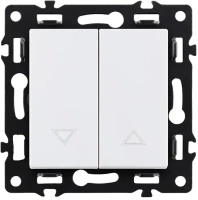 Механизм управления жалюзи 2-клавишный, белый бархат Brionilux серия G Plast (GP013WH)