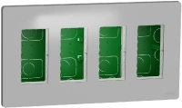 Блок скрытой установки 4х2 Unica Systeme+ Schneider Electric NU174430 алюминий