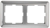 Рамка 2-постовая вертикальная Systeme Electric W59, матовый хром KD-2-58