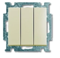 Выключатель 3-клав. бежевый ABB Basic 55 2CKA001012A2158