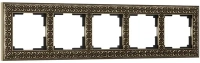 Рамка 5 местная бронза металл Antik Werkel W0051512