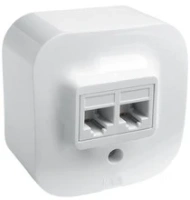 Розетка компьютерная двойная 2хRJ45 UTP кат.5е цвет белый 782228 Legrand Quteo