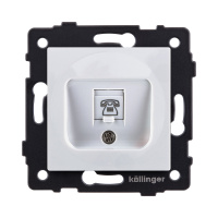 Розетка телефонная RJ11, белый Kollinger REA-009WH для Aspekt, Eleganz, Reflex