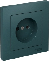 Розетка Systeme Electric AtlasDesign без заземления без шторок, 16А, в сборе, быстрозажим. клем., ИЗУМРУД ATN000840S