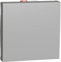 Переключатель одноклавишный схема  6, 10 AX 250 В 2 модуля Unica Modular Schneider Electric NU320330 алюминий