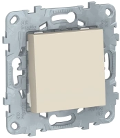 Выключатель 1-клавишный схема 1 10 AX 250 В Unica NEW Schneider Electric бежевый NU520144