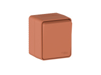 Выключатель кнопочный 1-клавишный Systeme Electric AtlasDesign PROFI IP54 О/У, сх.1, 10А, ТЕРРАКОТОВЫЙ ATN547015