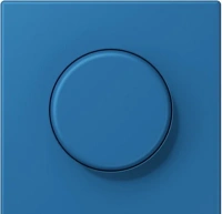 Светорегулятор поворотно-нажимной 60-400 Вт для ламп накаливани Jung bleu céruléen 31 244EX+LC194032030