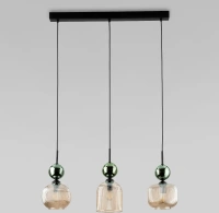 Подвесной светильник со стеклянными плафонами TK Lighting 11147 Sophia Green Cognac