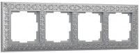 Рамка 4 местная матовая хром металл Antik Werkel W0041522