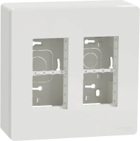 Блок открытой установки 2х2 Unica Systeme+ Schneider Electric NU122418 белый