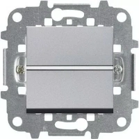 Выключатель 1-клав. серебряный ABB Zenit 2CLA220100N1301|2CLA227190N1001