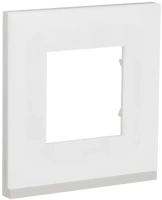 Рамка 1-постовая горизонтальная Unica PURE Schneider Electric МАТОВОЕ СТЕКЛО/белый NU600289