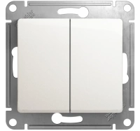 Переключатель 2-клавишный схема 6/2 10AX Systeme Electric Glossa, перламутр GSL000665