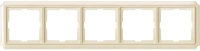 Рамка 5-постовая Merten Antique Schneider Electric, бежевый MTN483544