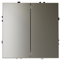 Проходной двухклавишный выключатель Voltum S70, шелк VLS020304