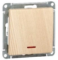 Выключатель 1-клавишный с подсветкой Systeme Electric (Schneider Electric) W59, сосна VS110-153-7-86