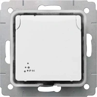 Розетка с крышкой 773645 Legrand Cariva цвет белый
