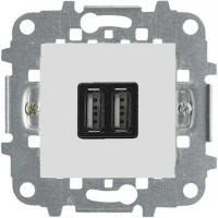 USB зарядка белая ABB Zenit 2CLA228500N1101|2CLA227190N1001