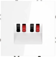 Розетка акустическая 4-местная Voltum S70 белый глянцевый пластик (VLS060301)